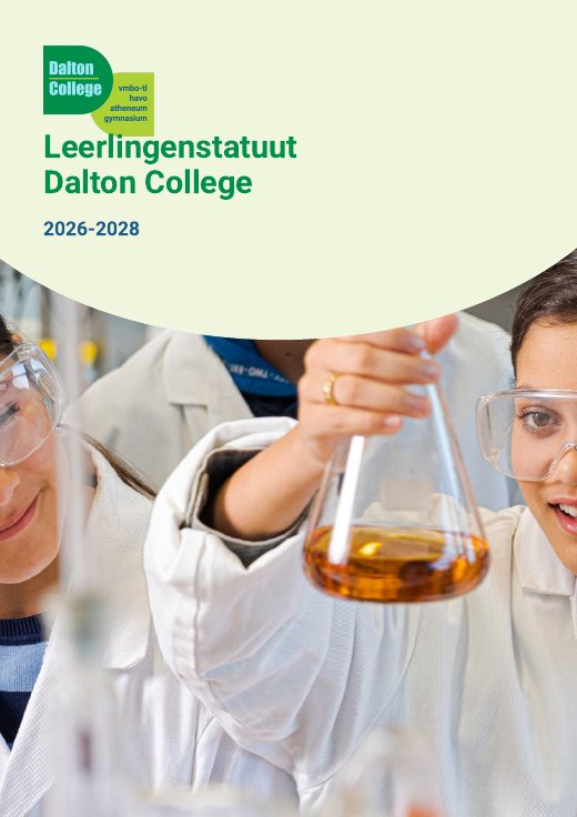 Voorkant van het Leerlingenstatuut Dalton College 2026-2028